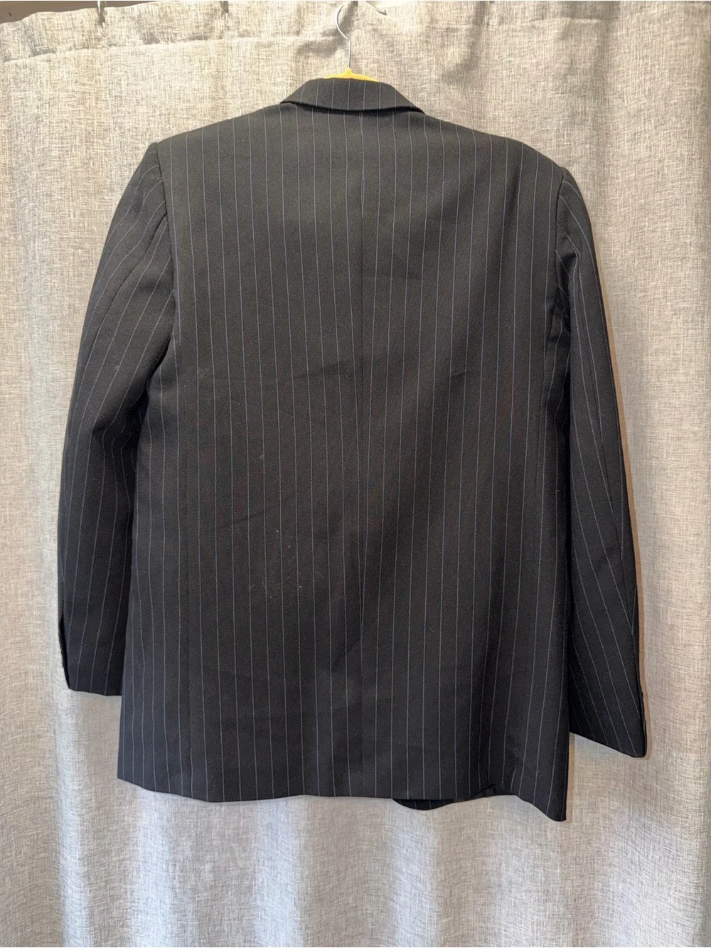 Adolfo Charcoal Suit Blazer with Blue Pinstripes size 20